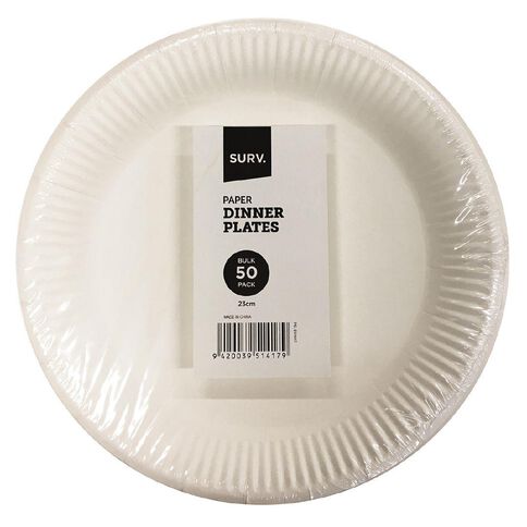 SURV. Paper Plates 23cm 50 Pack