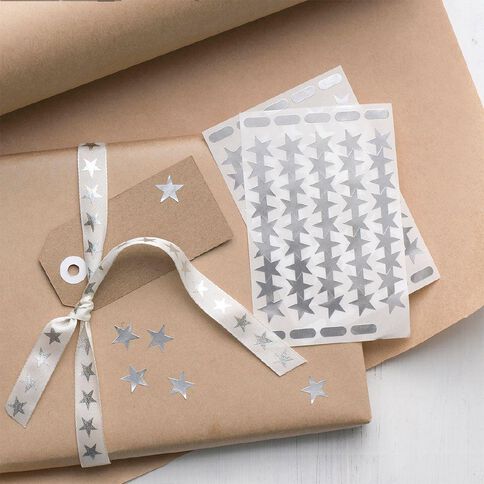 Avery Silver Star Stickers 14mm diameter 90 Labels