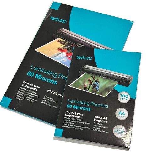 Tech.Inc Hot Laminating Pouch 80 Microns A4100 Pack