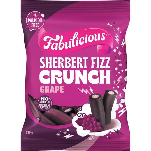 RJ's Fabulicious Grape Sherbert Fizz Crunch 180g
