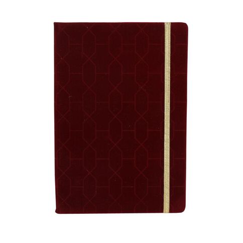 Uniti Adults Cherry Red A5 Flock Notebook