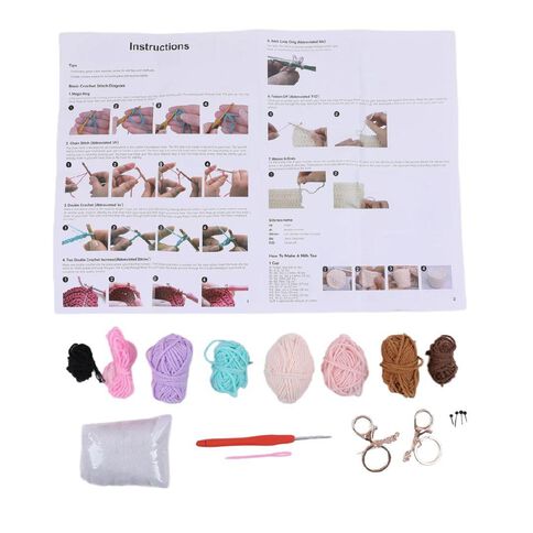 Uniti Mini Crochet Keyrings Donut and Milk Tea