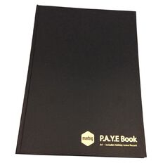 Marbig Wages & Paye Book Hard Cover Black A4