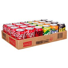 Coca Cola Can Mixed Tray 330ml 24 Pack