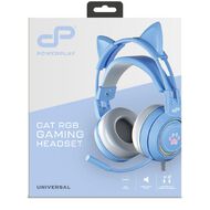 PowerPlay Cat RGB Gaming Headset Blue