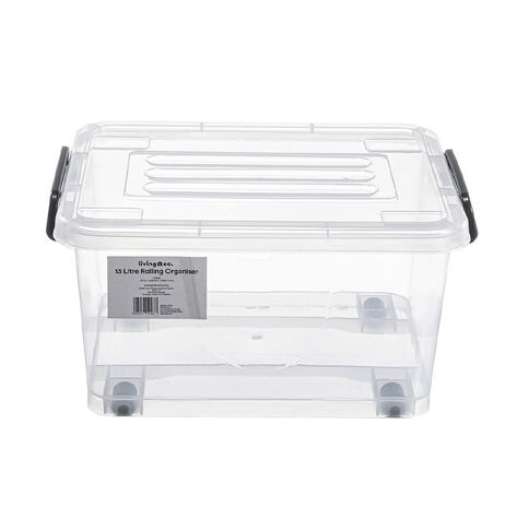 Living & Co Rolling Organiser 13L Clear