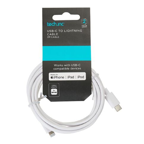 Tech.Inc USB-C to Lightning 2m White