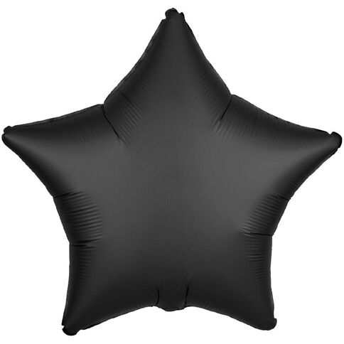 Anagram Satin Luxe Star Onyx Foil Balloon Standard 17in