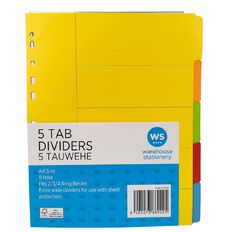 WS 5 Tab X Wide Coloured Divider