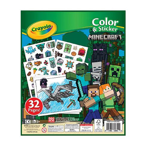 Crayola Color & Sticker Book Minecraft