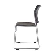 Buro Seating Maxim Black Silver Powder Coat Frame