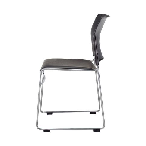 Buro Seating Maxim Black Silver Powder Coat Frame