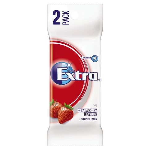 Extra Strawberry Chewing Gum 14 Piece 2 Pack 54g