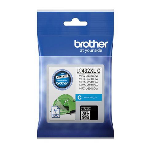 Brother LC432XLC Ink Cyan 1500 Pages