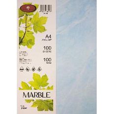 Direct Paper Marble Paper 100gsm Blue A4 100 Pack
