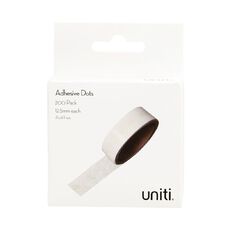 Uniti Adhesive Dots Clear 200 Pack Clear