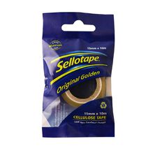Sellotape Cellulose Clear 15mm x 10m Single Clear
