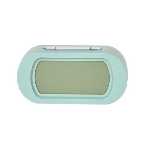 Living & Co Oval Alarm Clock Green Light