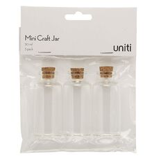 Uniti Mini Craft Jar 30ml Clear 3 Pack