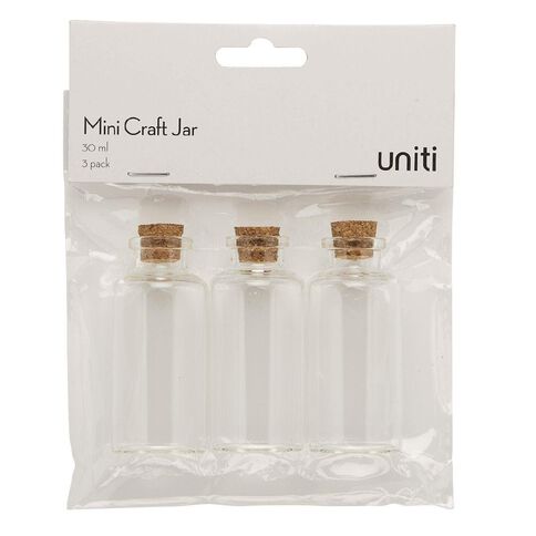 Uniti Mini Craft Jar 30ml Clear 3 Pack