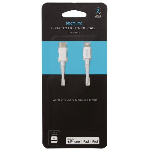 Tech.Inc USB-C to Lightning Cable 2m White