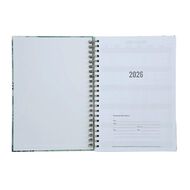 WS 2026 Diary A4 Week to View Spiral Foliage. Green