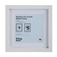 Living & Co Premium Photo Frame 6in x 6in White