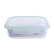 Living & Co Glass Container with Clips Rectangle Clear 1.2L