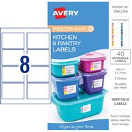 Avery Write-on Freezer Safe Rectangle Bright Fruity Design Label 40 Pack