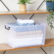 Living & Co Rolling Organiser 42L Clear