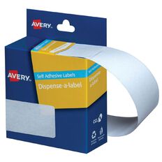 Avery White Rectangle Dispenser Stickers 76x27mm 180 Labels Handwritable