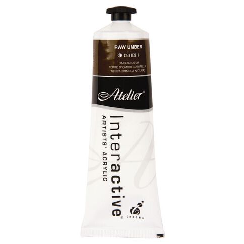 Atelier S1 Acrylic Paint Raw Umber Brown 80ml