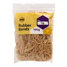 Marbig Rubber Bands 100g Pocket #14 Brown