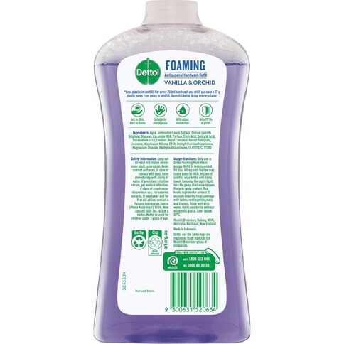 Dettol Foam Handwash Vanilla & Orchid Refill 900ml