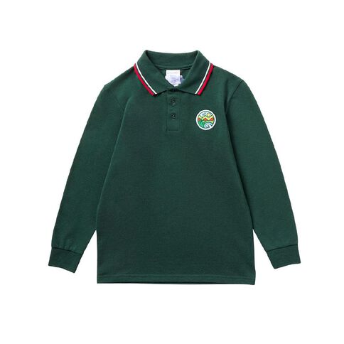 Schooltex Whitau School Long Sleeve Polo with Badge