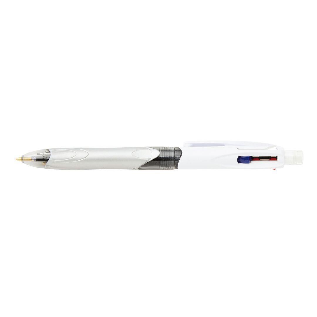 3+1 Ball Pen and Pencil New Bic 4-Color with Leads and Erasers 1 Pen 2 