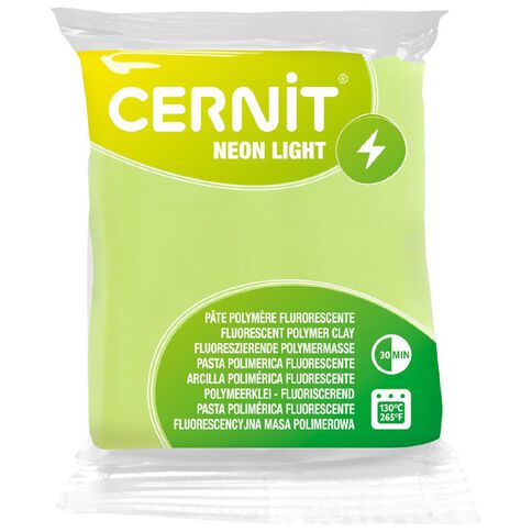 Cernit Polymer Clay Neon Light 56g Yellow Yellow