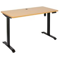 Jasper J Emerge 1200x600 Single Motor HA Desk Beech Top With Black Base