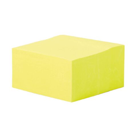WS Cube Sticky Notes 76mm x 76mm 400 Sheet Yellow