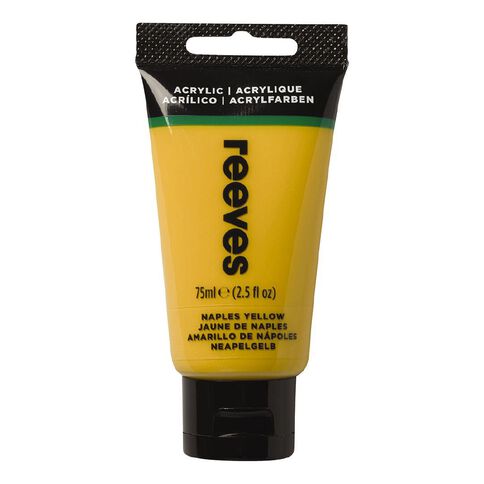 Reeves Fine Acrylic Paint Naples Yellow 75ml