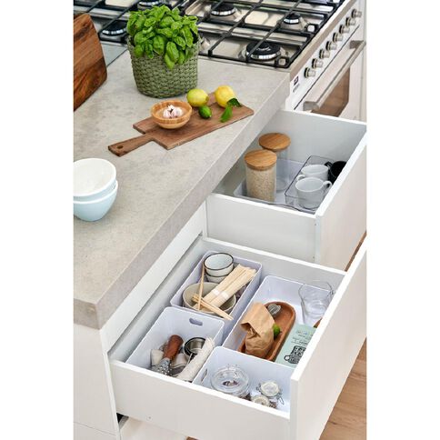 Living & Co Lisse Lidded Organiser White 4L