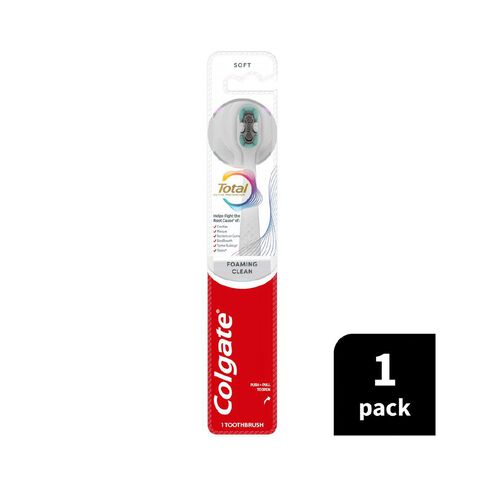 Colgate Total Active Prevention Foaming Clean Toothbrush Soft 1 Pack