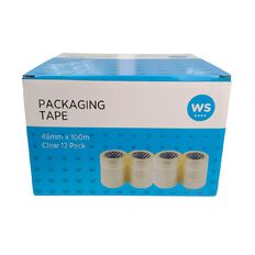 WS Packaging Tape Clear 12 Pack 48mm x 100m
