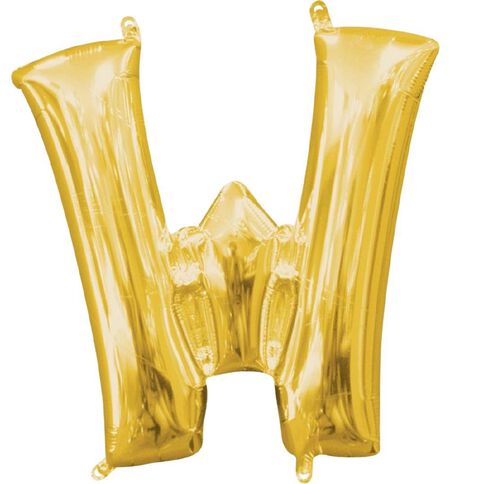Amscan Small-Size Air Letter W Gold