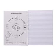 WS Exercise Book 8B8 7mm Ruled Spiral 50 Leaf Wiro Red