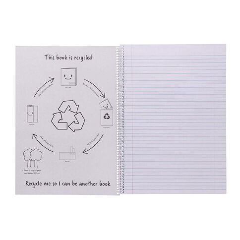 WS Exercise Book 8B8 7mm Ruled Spiral 50 Leaf Wiro Red