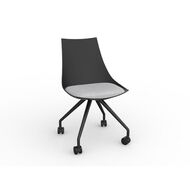 Knights Luna Chair Black Ash Grey Mid