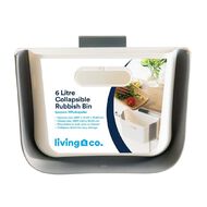 Living & Co Collapsible Wall Mounted Rubbish Bin White 6L