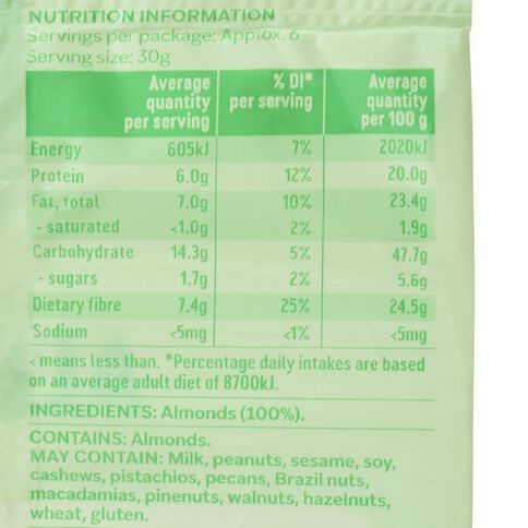 Market Kitchen Almonds Natural 200g