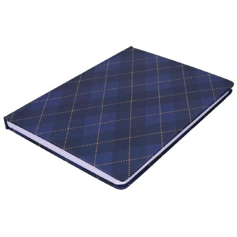 Uniti Stationery A5 Tartan Navy Notebook